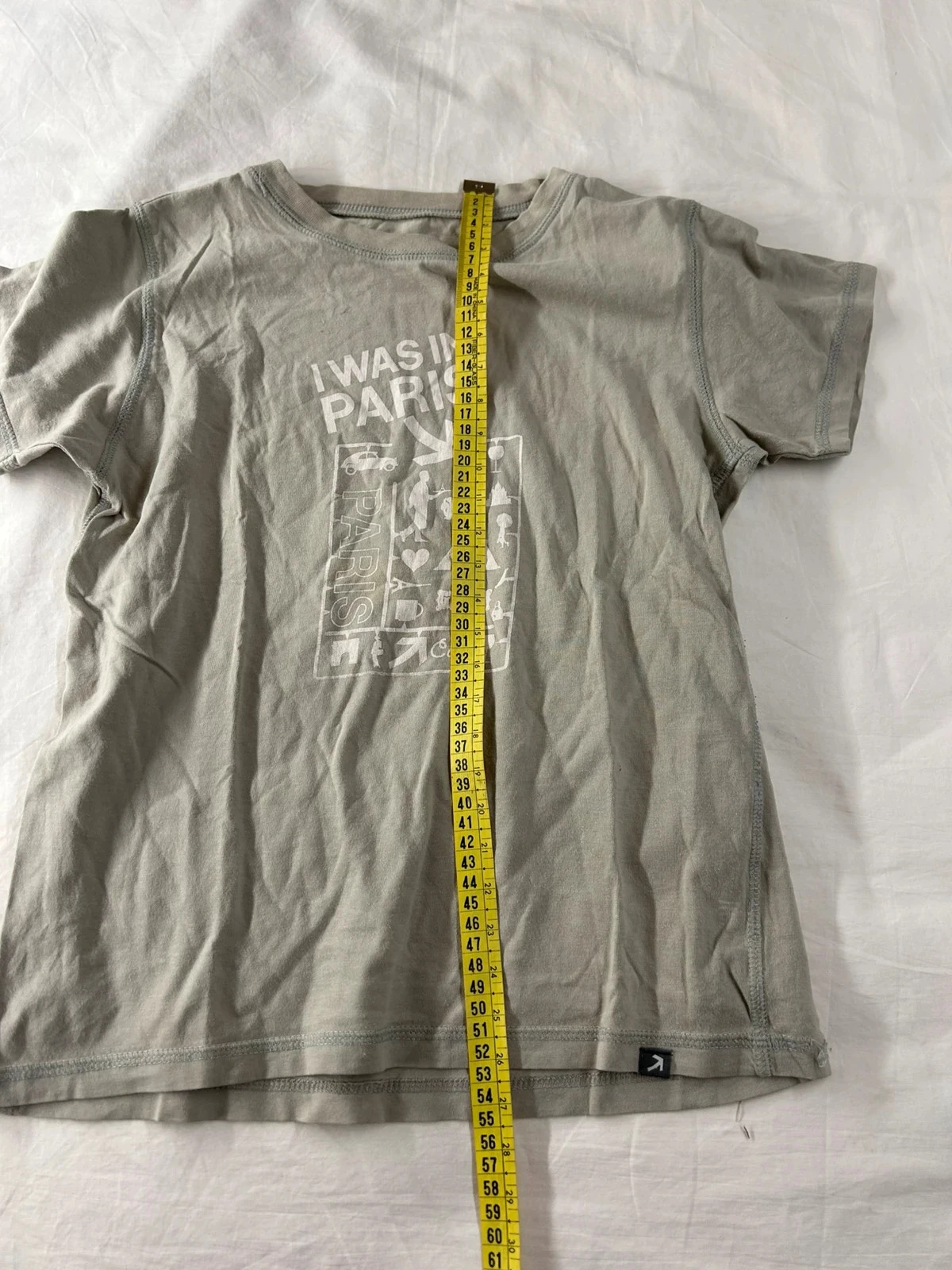 Gray t-shirt with i was in paris print – photo 7